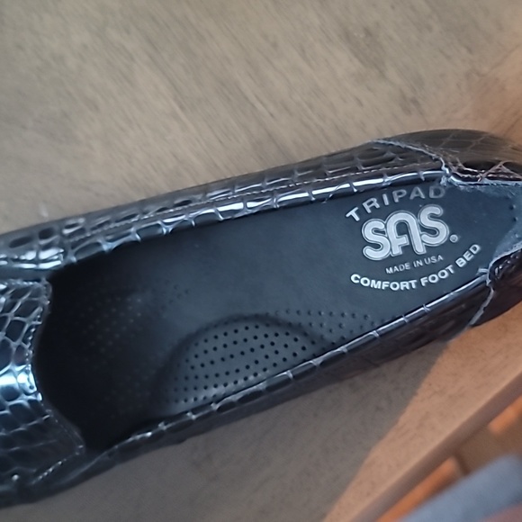 SAS Joy Black croc size 9.5 n - Picture 4 of 5